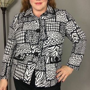 🖤 Black & White Multi-patterned Jacket 🖤